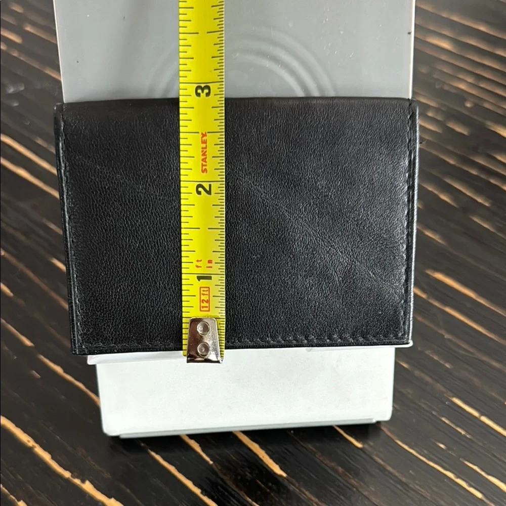 Genuine leather Men’s Classic Black Card Holder Wallet Thin Small